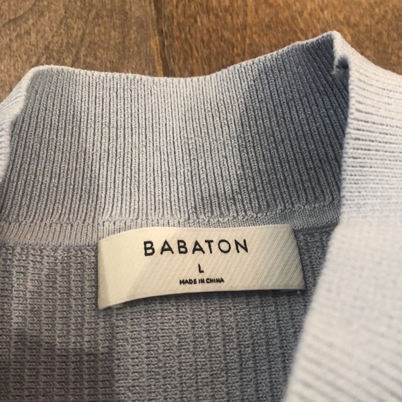 NEW Babaton Sculpt Knit Halter (Rare Cement Blue) - Size L - Picture 3 of 4